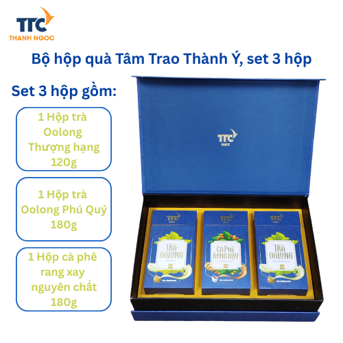 Bộ hộp quà Tâm Trao Thành Ý, set 3 hộp