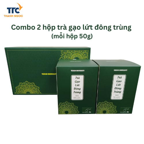 Combo trà gạo lứt đông trùng (bao gồm 2 hộp trà gạo lứt đông trùng 50g)